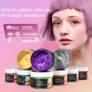 Tintura de cabelo instantânea fosca colorida descartável para crianças, homens e mulheres