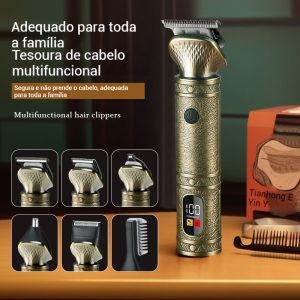 Conjunto de Aparelho de barbear e de cabelo sem fio à prova de água 7 em 1