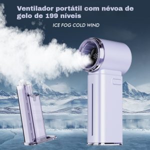 HandFan Ventilador Turbo Portátil 5200mAh 13000 RPM Recarregável 100 Velocidades Reguláveis