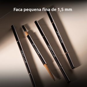 Lápis de Sobrancelha com Recarga – Longa Duração Resistente a Manchas Impermeável e Acabamento Natural para Todos os Tipos de Pele