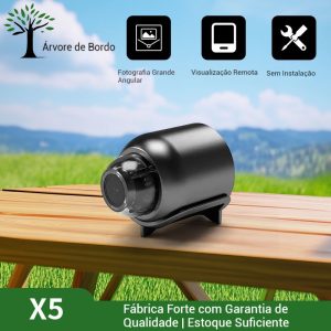 Mini câmera WiFi HD 1080p Visão Noturna Detecção de Movimento Monitoramento Remoto 160° Grande Angular (1 peça）