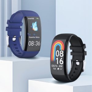 Relógio Inteligente Monitor de Fitness com Frequência Cardíaca e Pressão Arterial Oxigênio no Sangue 24/7 Rastreador 120+ Modos Esportivos