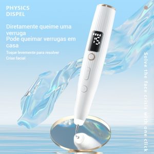 Removedor de Etiquetas de Pele, Caneta Elétrica Portátil para Remoção de Verrugas com 15 Níveis e Visor LCD