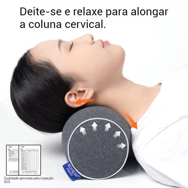 Alongador Grafeno de Pescoço Aquecido para Alívio da Dor Tração Cervical Travesseiro Ortopédico para Quiropraxia Correção de Postura