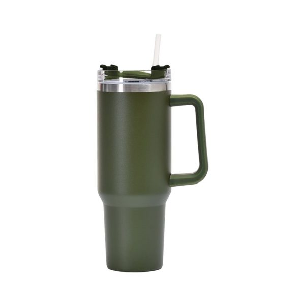 Copo Alça 1134ml Canudo 2 em 1 Tampa de Gole À Prova de Vazamentos Aço Inoxidável Isolada Mantém Frio por 34 Horas - 图片 12