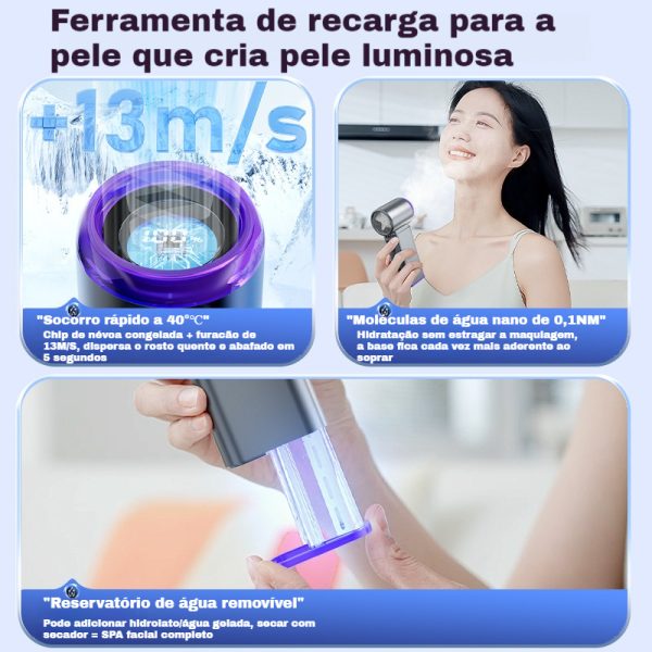 HandFan Ventilador Turbo Portátil 5200mAh 13000 RPM Recarregável 100 Velocidades Reguláveis – Image 7