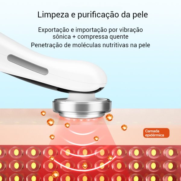 Máquina Massagem Facial de Radiofrequência com EMS – Antienvelhecimento, Rejuvenescimento da Pele Terapia de Luz 5 em 1 Redução de Rugas - 图片 2