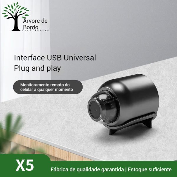 Mini câmera WiFi HD 1080p Visão Noturna Detecção de Movimento Monitoramento Remoto 160° Grande Angular (1 peça） – Image 2