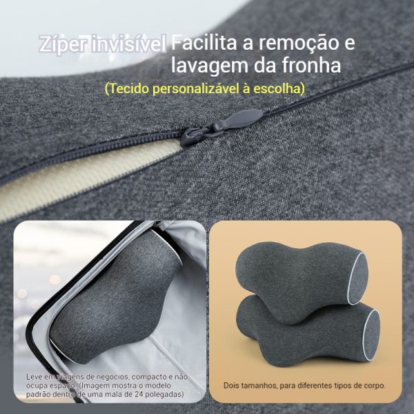Alongador Grafeno de Pescoço Aquecido para Alívio da Dor Tração Cervical Travesseiro Ortopédico para Quiropraxia Correção de Postura – Image 2