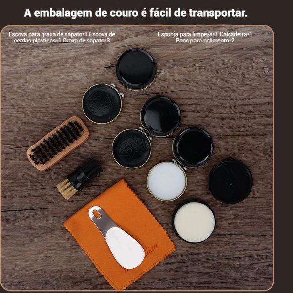 Kit de brilho de sapatos de couro para homens – Image 3