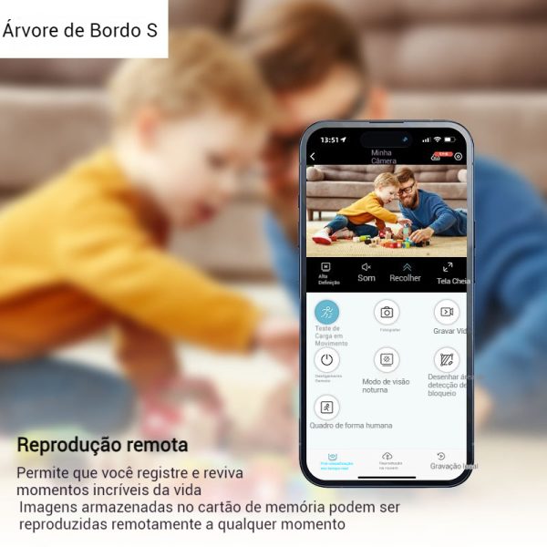 Mini câmera WiFi HD 1080p Visão Noturna Detecção de Movimento Monitoramento Remoto 160° Grande Angular (1 peça） – Image 3