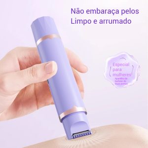 Aparador de Biquíni Feminino – Lâminas Elétricas Indolores Sem Fio Lâmina Facial Cerâmica Substituível Impermeável IPX7