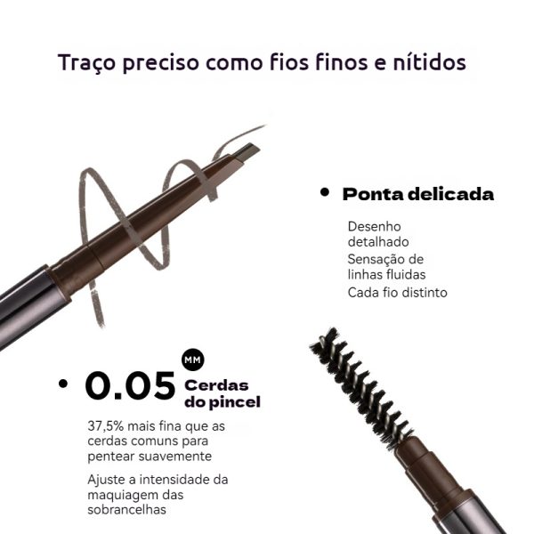 Lápis de Sobrancelha com Recarga – Longa Duração Resistente a Manchas Impermeável e Acabamento Natural para Todos os Tipos de Pele – Image 4
