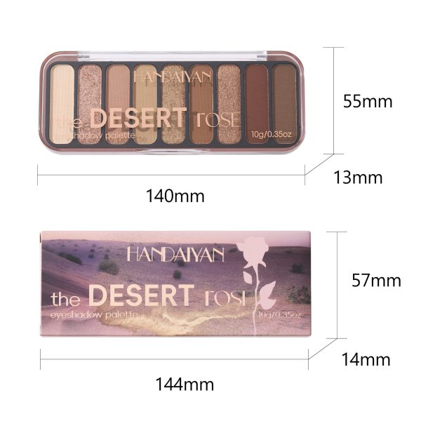 Paleta de sombras neutra maquiagem 9 cores marrom nude aveludados e sedosos altamente pigmentados foscos brilhantes - Imagem 4