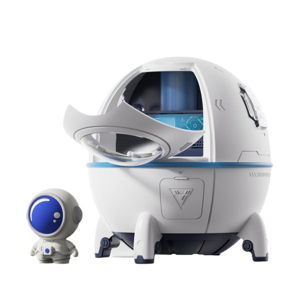 Umidificador fofo de ar luz LED névoa fria ultrassônica USB portátil para berçário carro quarto antigravidade de astronautas – Image 4