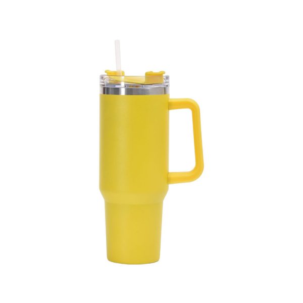 Copo Alça 1134ml Canudo 2 em 1 Tampa de Gole À Prova de Vazamentos Aço Inoxidável Isolada Mantém Frio por 34 Horas - 图片 5