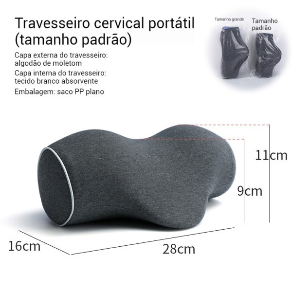 Alongador Grafeno de Pescoço Aquecido para Alívio da Dor Tração Cervical Travesseiro Ortopédico para Quiropraxia Correção de Postura – Image 5