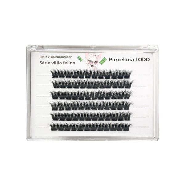 Veleasha Cílios postiços 100% feitos à mão aparência natural leves com faixa transparente macia - 图片 5