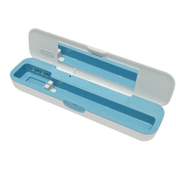 Estojo de esterilizador de escova de dentes com suporte e tampas recarregável e portátil para qualquer tipo de escova - 图片 6