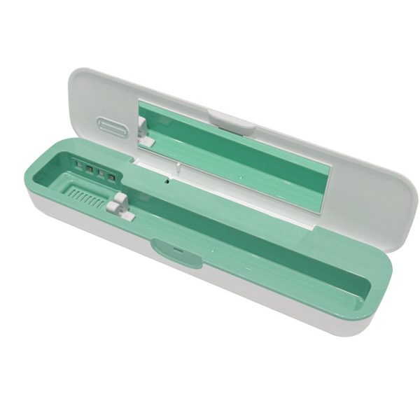 Estojo de esterilizador de escova de dentes com suporte e tampas recarregável e portátil para qualquer tipo de escova - 图片 7