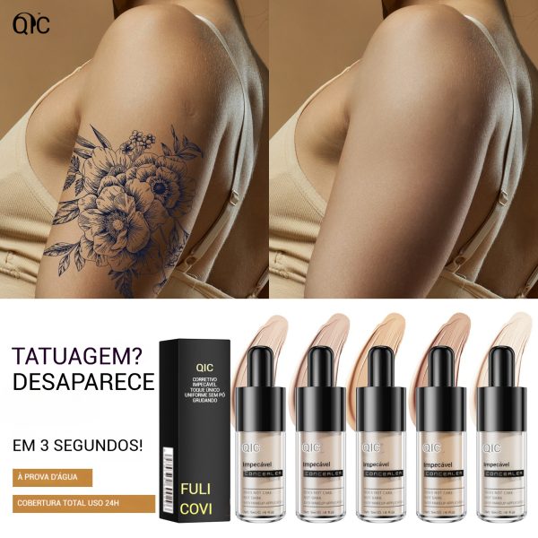 Cobertura total infundido com ácido hialurônico e vitamina E, cobre olheiras, manchas e imperfeições da pele para uso duradouro - Imagem 4