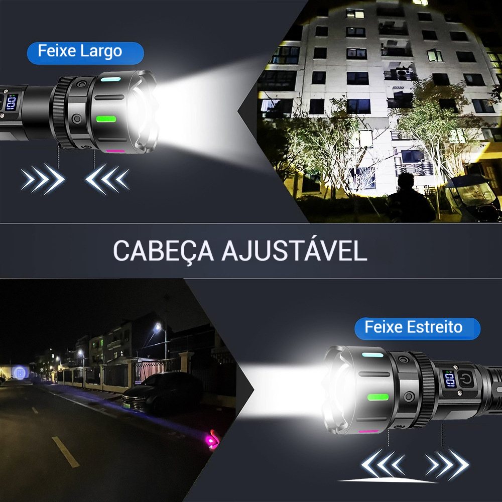 Lanterna LED Recarregável com Zoom - Imagem 5