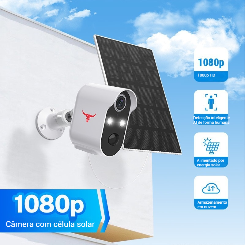 Câmera WiFi Solar com Visão Noturna