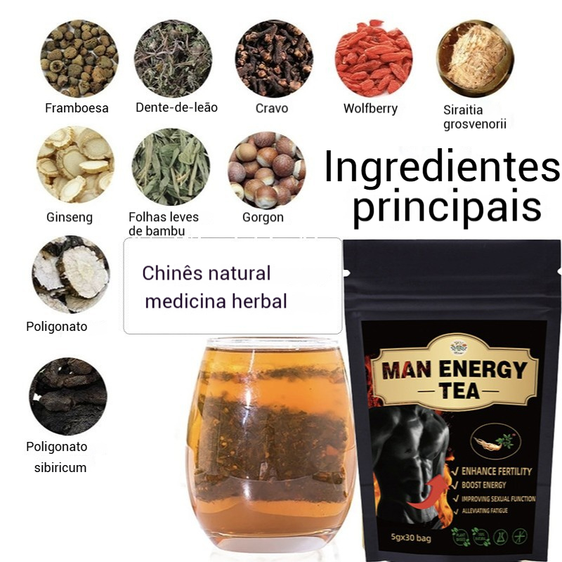 Chá de Ginseng para Energia Masculina